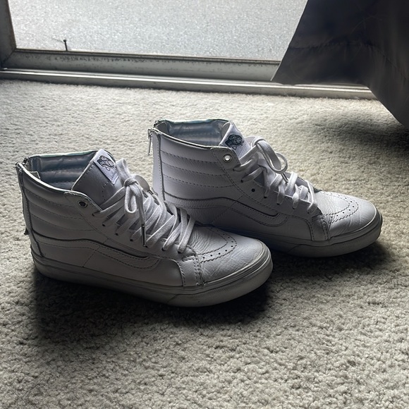 White leather vans used but in good shape with no stains - Picture 2 of 5